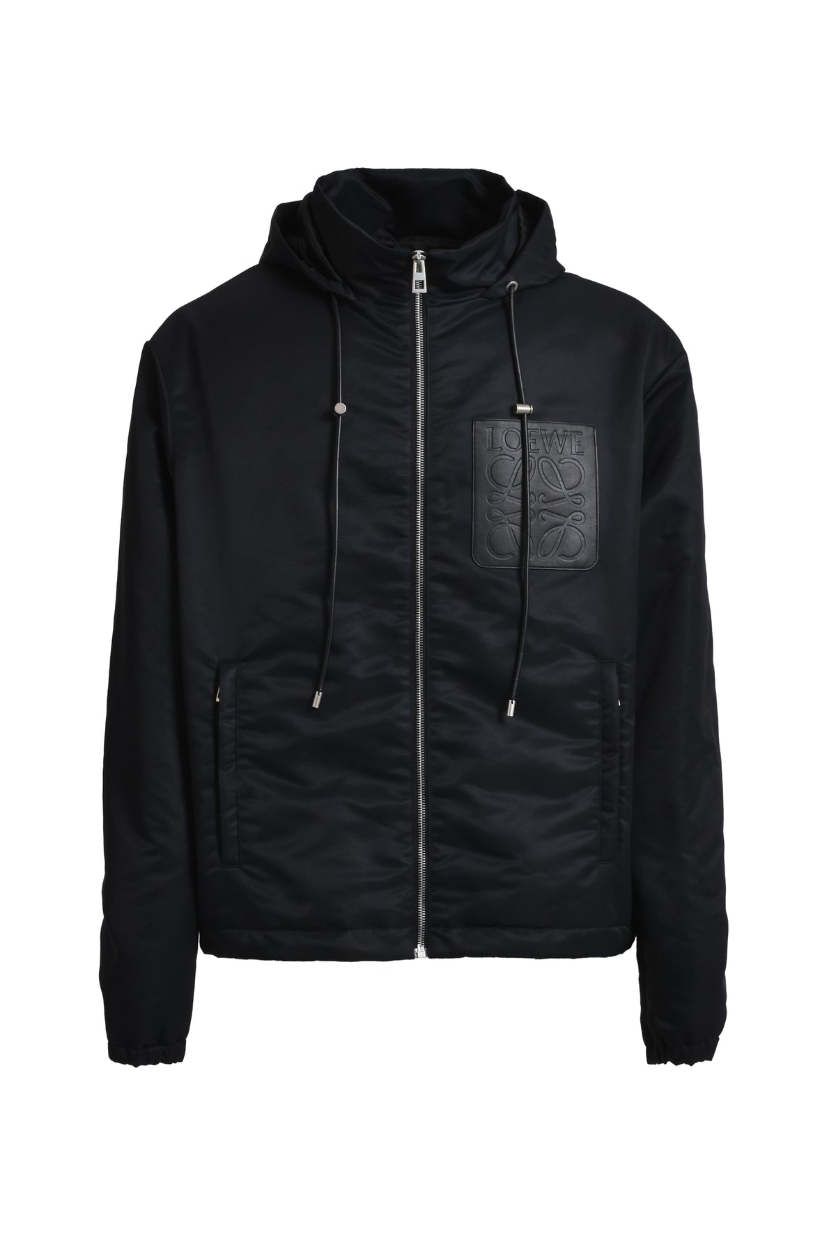 HOODED PADDED JACKET / BLK