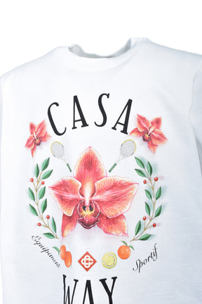 CASA WAY ORCHID CLASSIC T-SHIRT / WHT