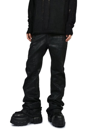 12oz WAXED DENIM TROUSER / BLK