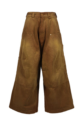 ★Urbandtype.★ Double Knee Sweat Bermuda Pants Brown UBEUPS WILLY CHAVARRIA SS25 STOCKTON DOUBLE KNEE PANT / TRIGO - NUBIAN