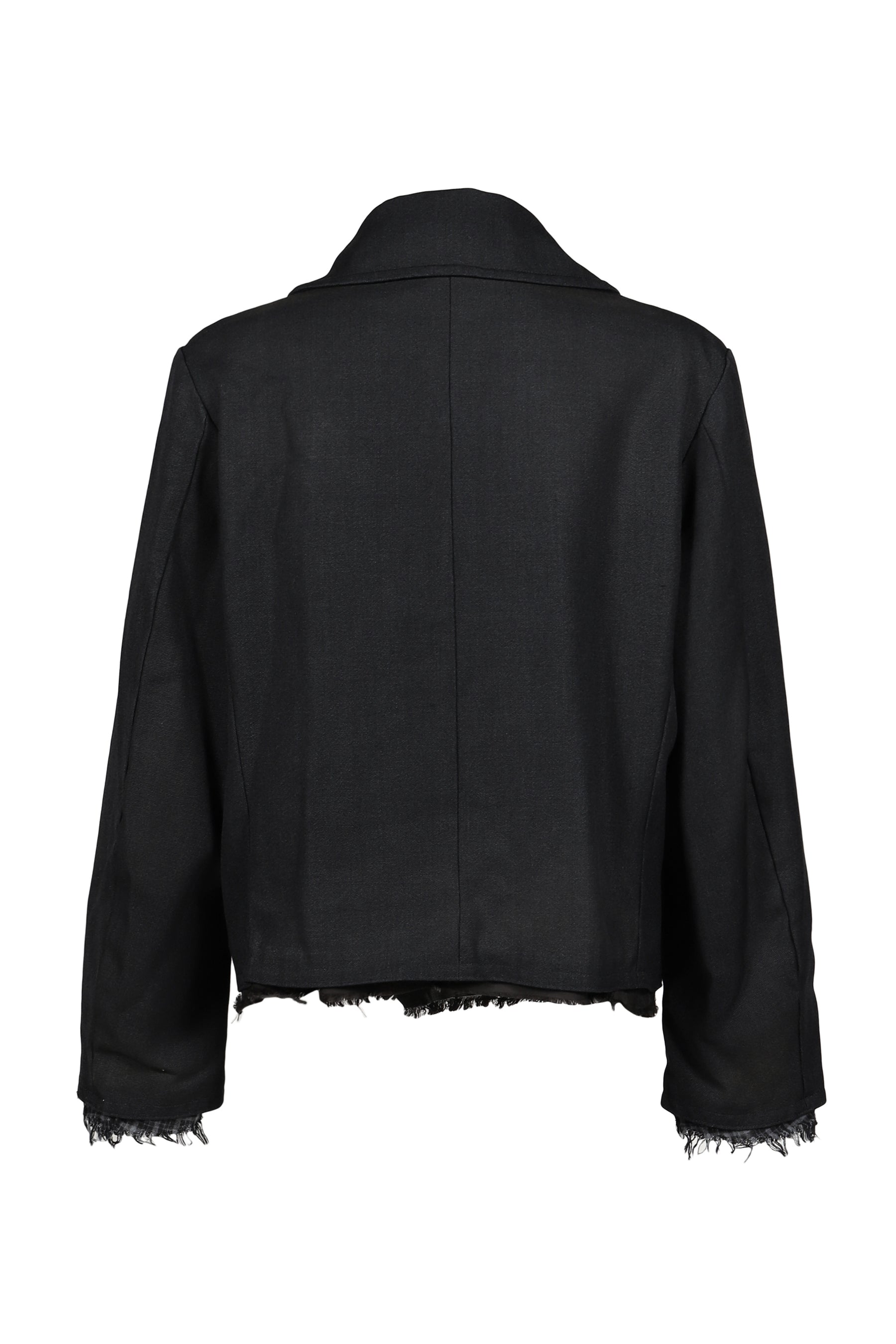 "SUNBURN" SHORT MELTON P-COAT / BLK