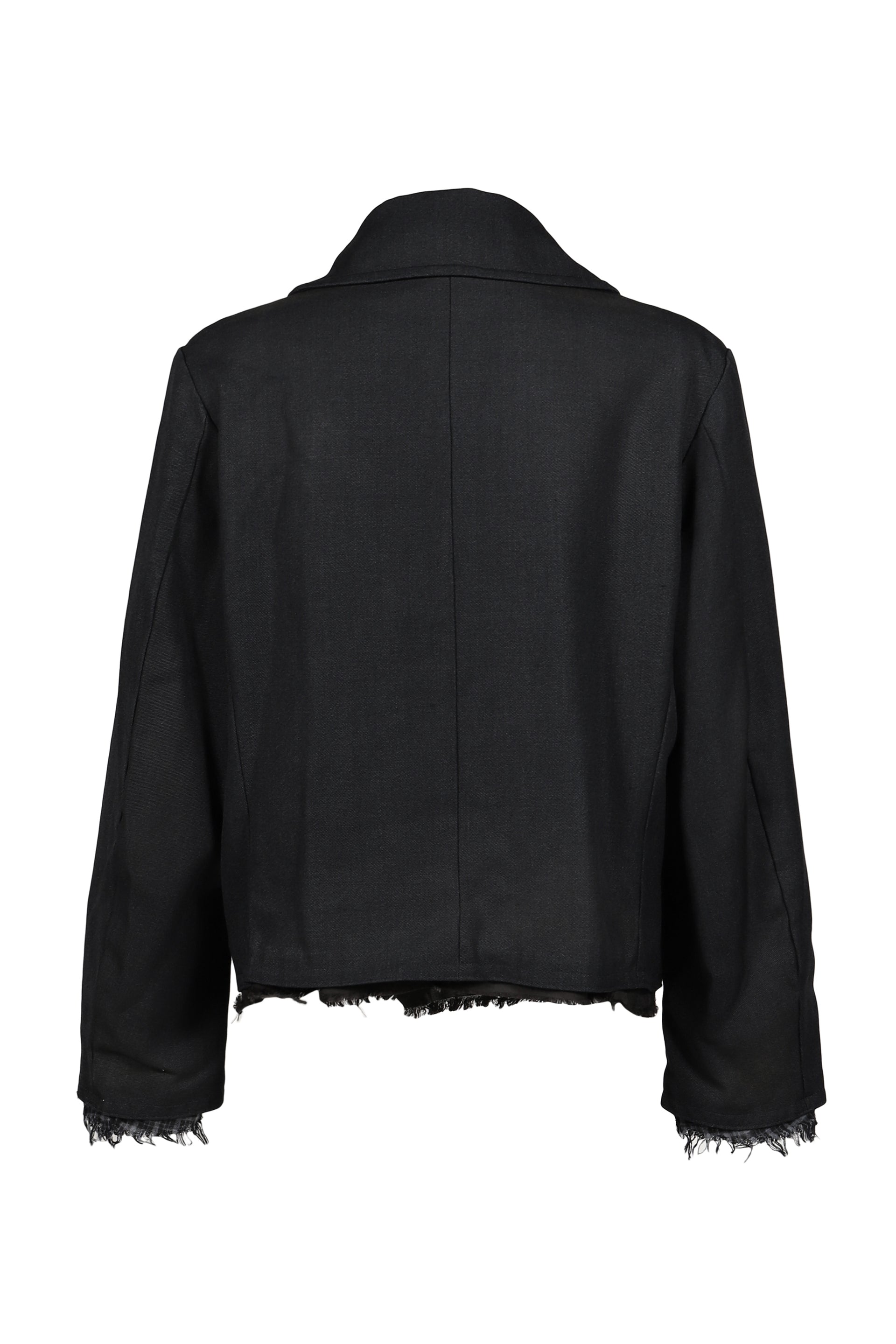 "SUNBURN" SHORT MELTON P-COAT / BLK