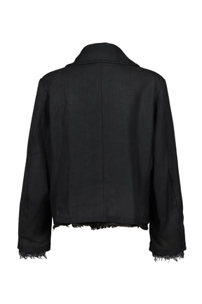 "SUNBURN" SHORT MELTON P-COAT / BLK