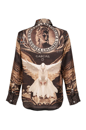 PESOS SILK SHIRT / BLK