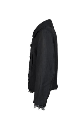 "SUNBURN" SHORT MELTON P-COAT / BLK
