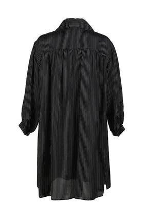 ヨウジヤマモト L/S シャツ Yohji Yamamoto ヨウジヤマモト SS26 MESSAGE STRIPE LONG SHIRT / BLK