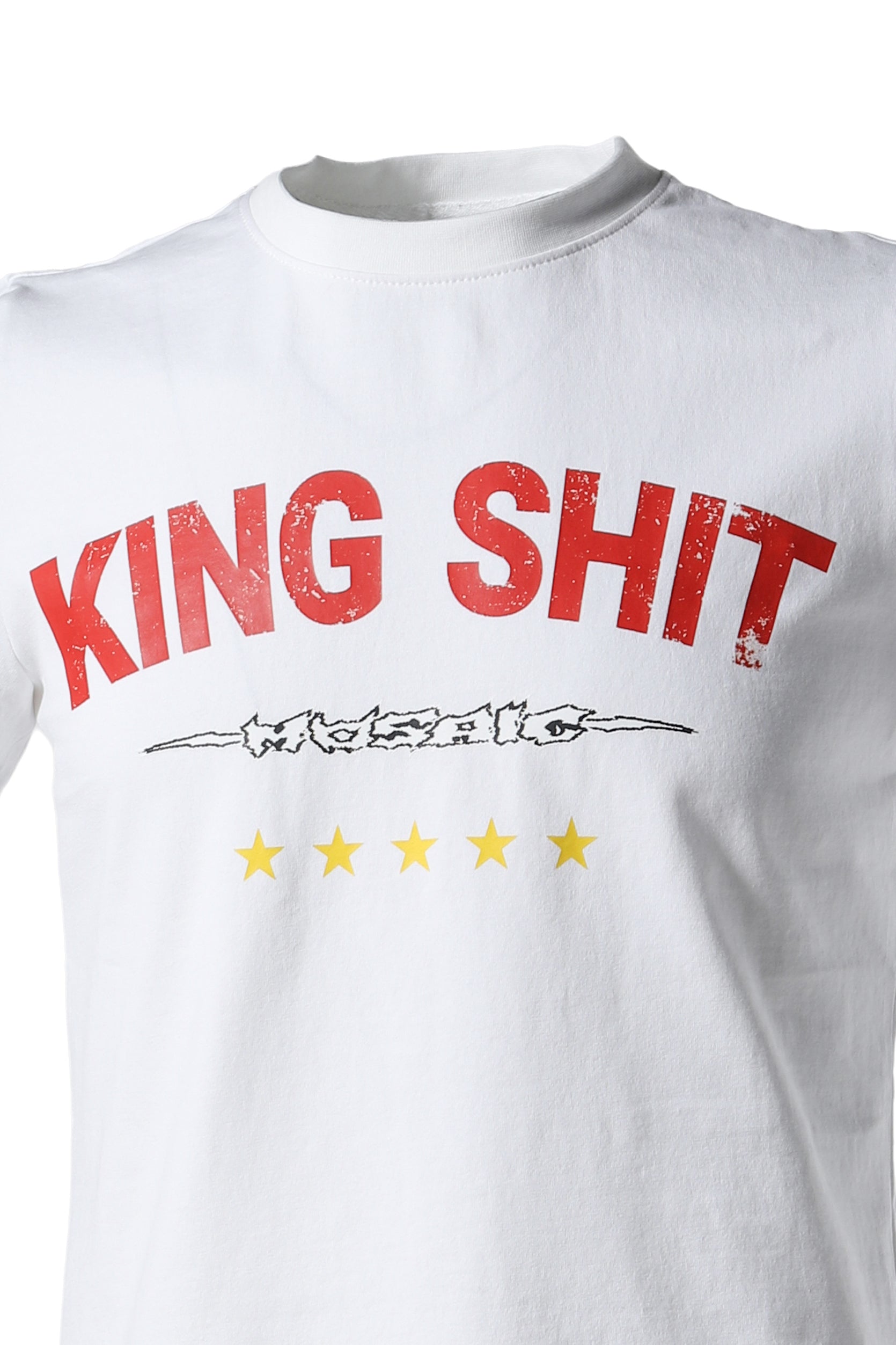 KING SHIT ANGRY ZIP TEE WHITE / WHT