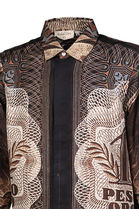 PESOS SILK SHIRT / BLK