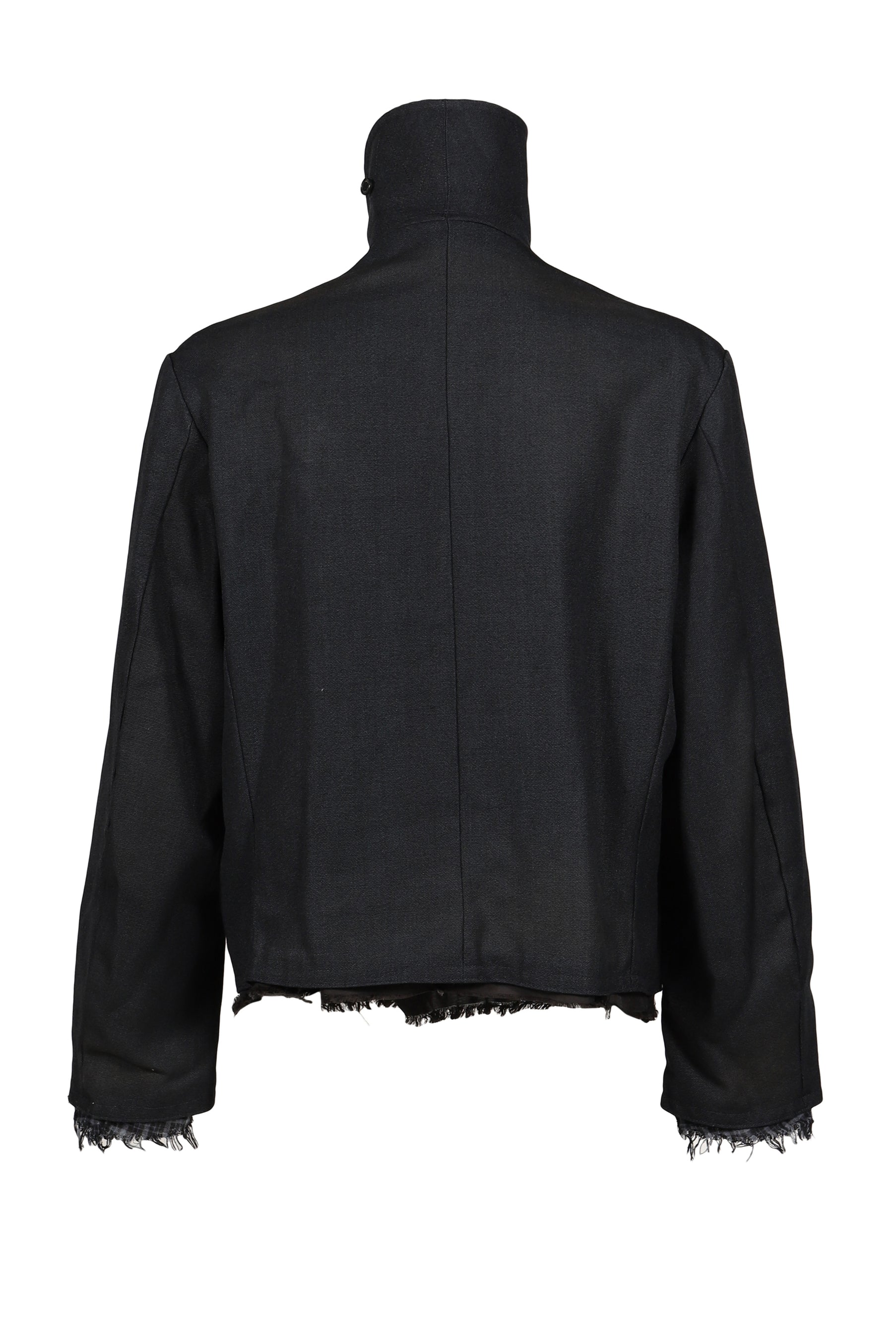 "SUNBURN" SHORT MELTON P-COAT / BLK
