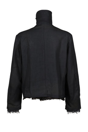 "SUNBURN" SHORT MELTON P-COAT / BLK