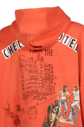 CHELSEAY HOTEL HOODED SWEATSHIRT / RED
