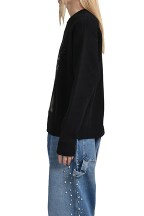 KNIT ROUNDNECK JESUS / BLK