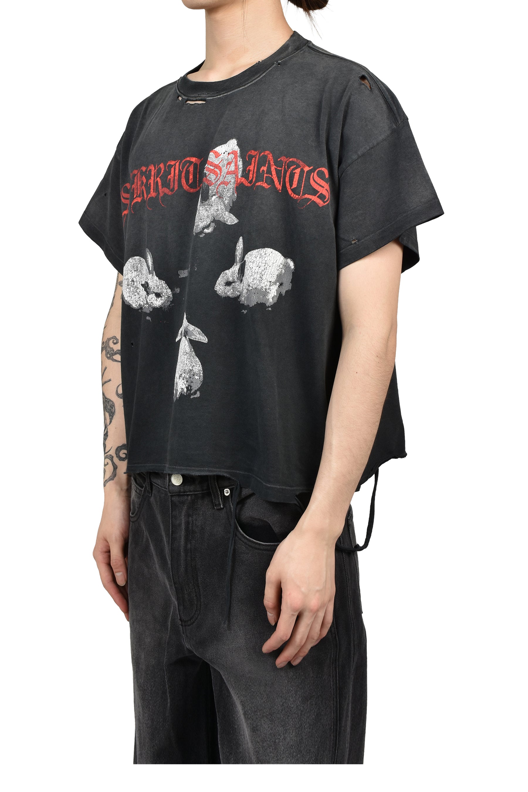 IRON BUNNY T-SHIRT / VINTAGE BLK