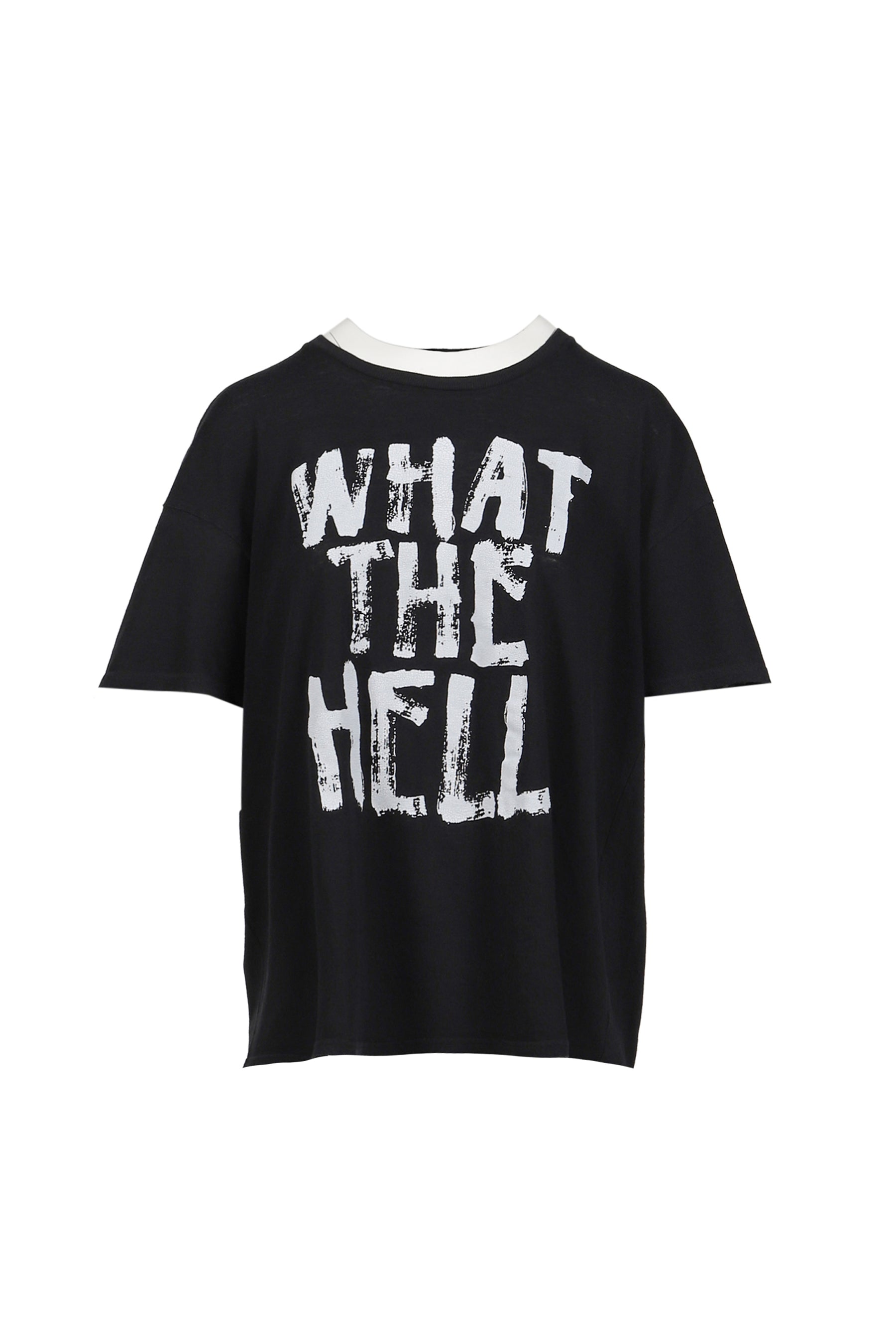 WHAT THE HELL RELAXED T / BLK