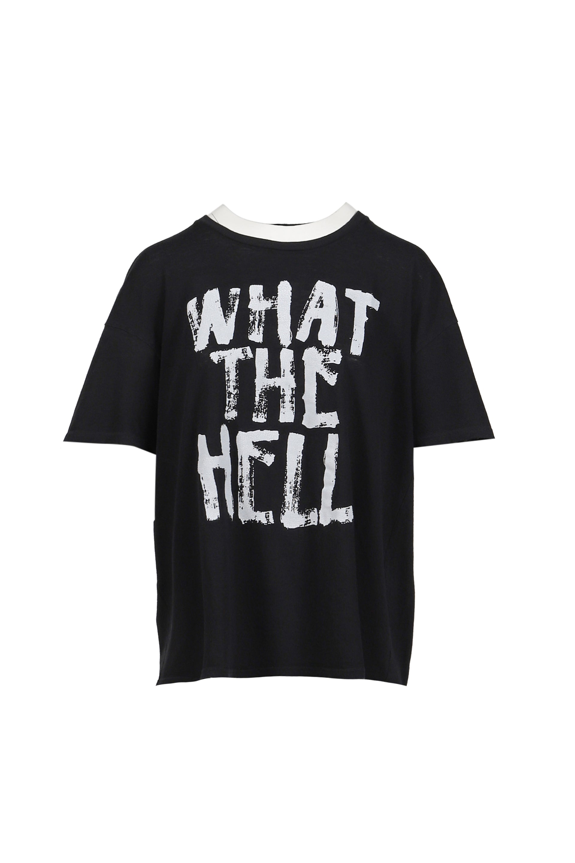 WHAT THE HELL RELAXED T / BLK