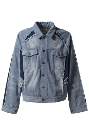 DENIM JERSEY JACKET / BLU