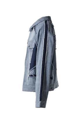 DENIM JERSEY JACKET / BLU