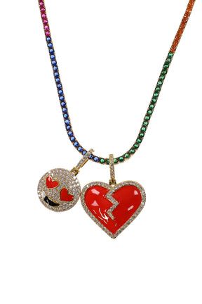 MIX TENNIS WITH TWO PENDANT SET / MULTI