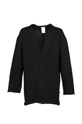 HERRINGBONE KNIT CARDIGAN / BLK