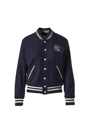 YANKEES SERIF VARSITY JACKET / NAVY