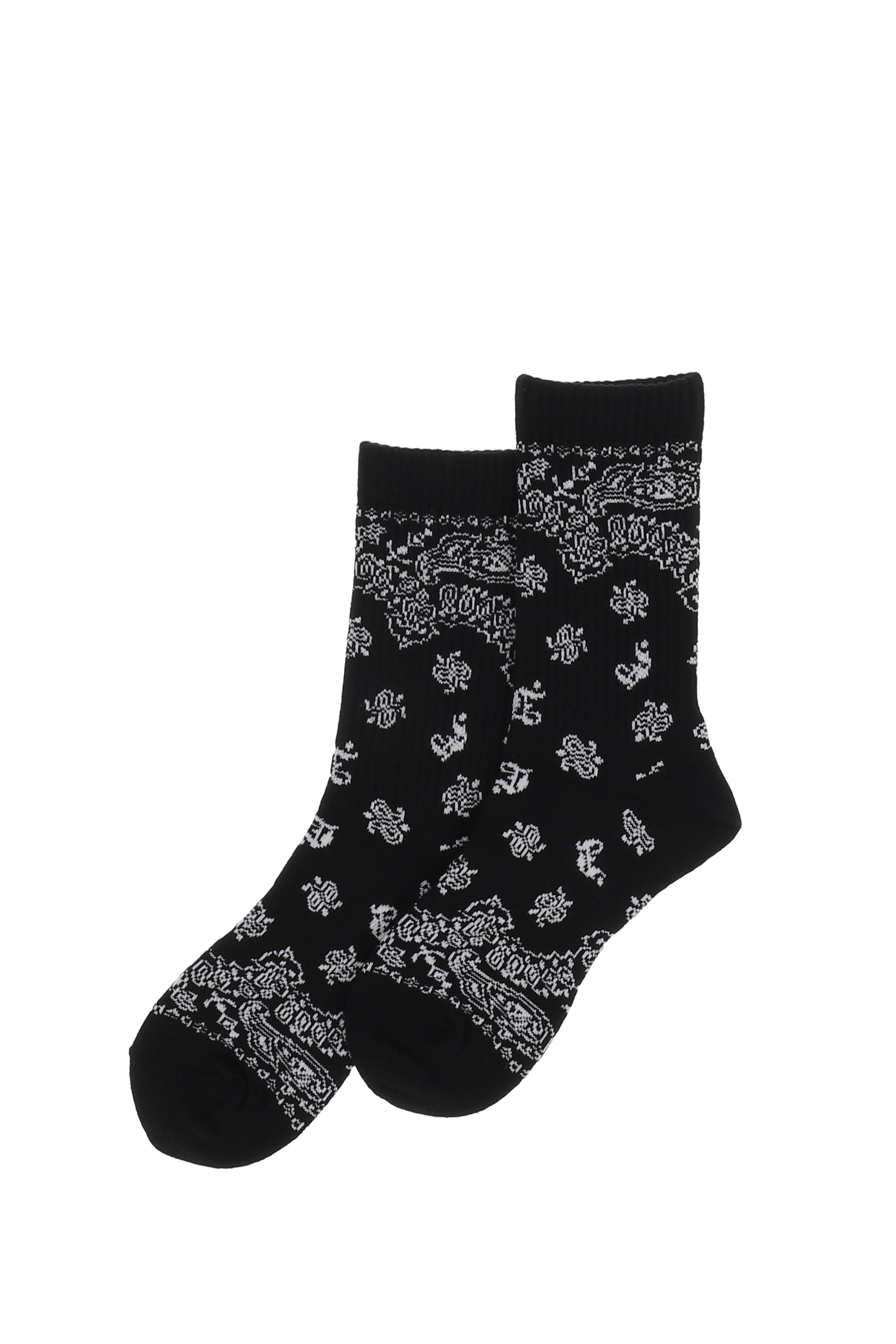 JUN/NAKAYAMA PAISLEY SOCKS / BLK