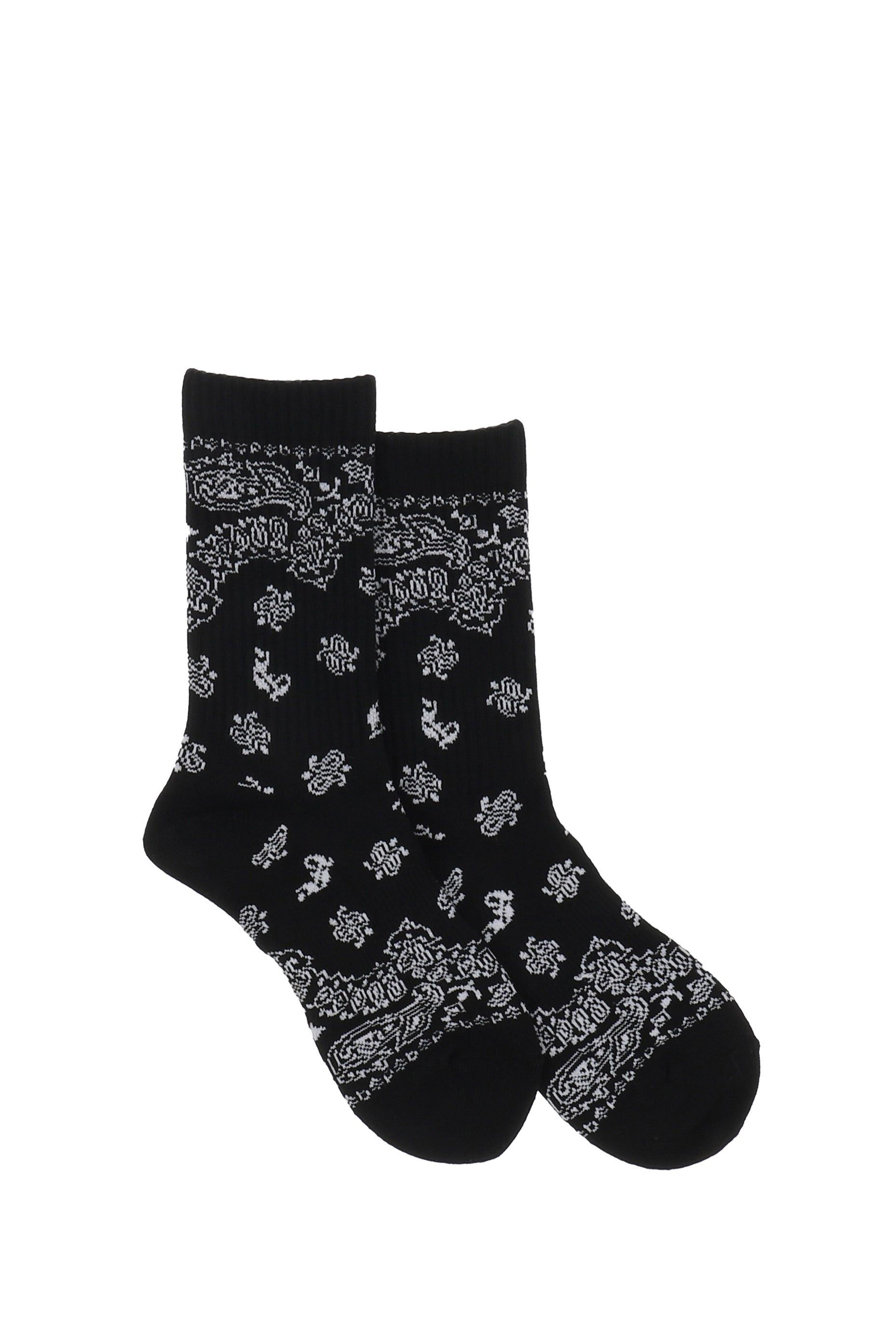 JUN/NAKAYAMA PAISLEY SOCKS / BLK