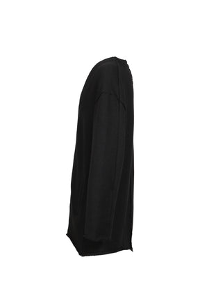 HERRINGBONE KNIT CARDIGAN / BLK