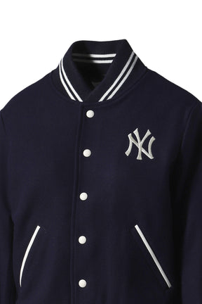 YANKEES SERIF VARSITY JACKET / NAVY