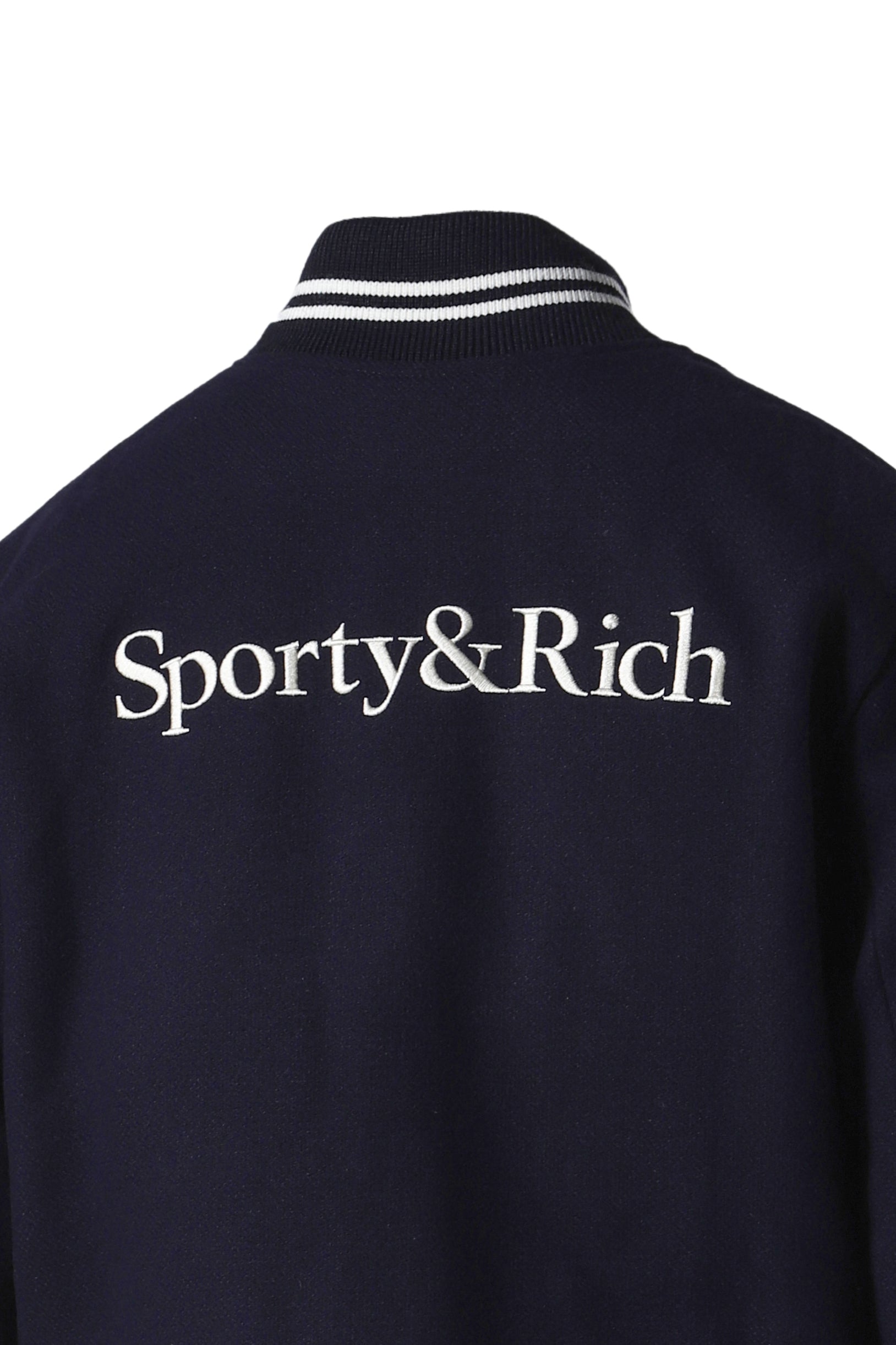 YANKEES SERIF VARSITY JACKET / NAVY