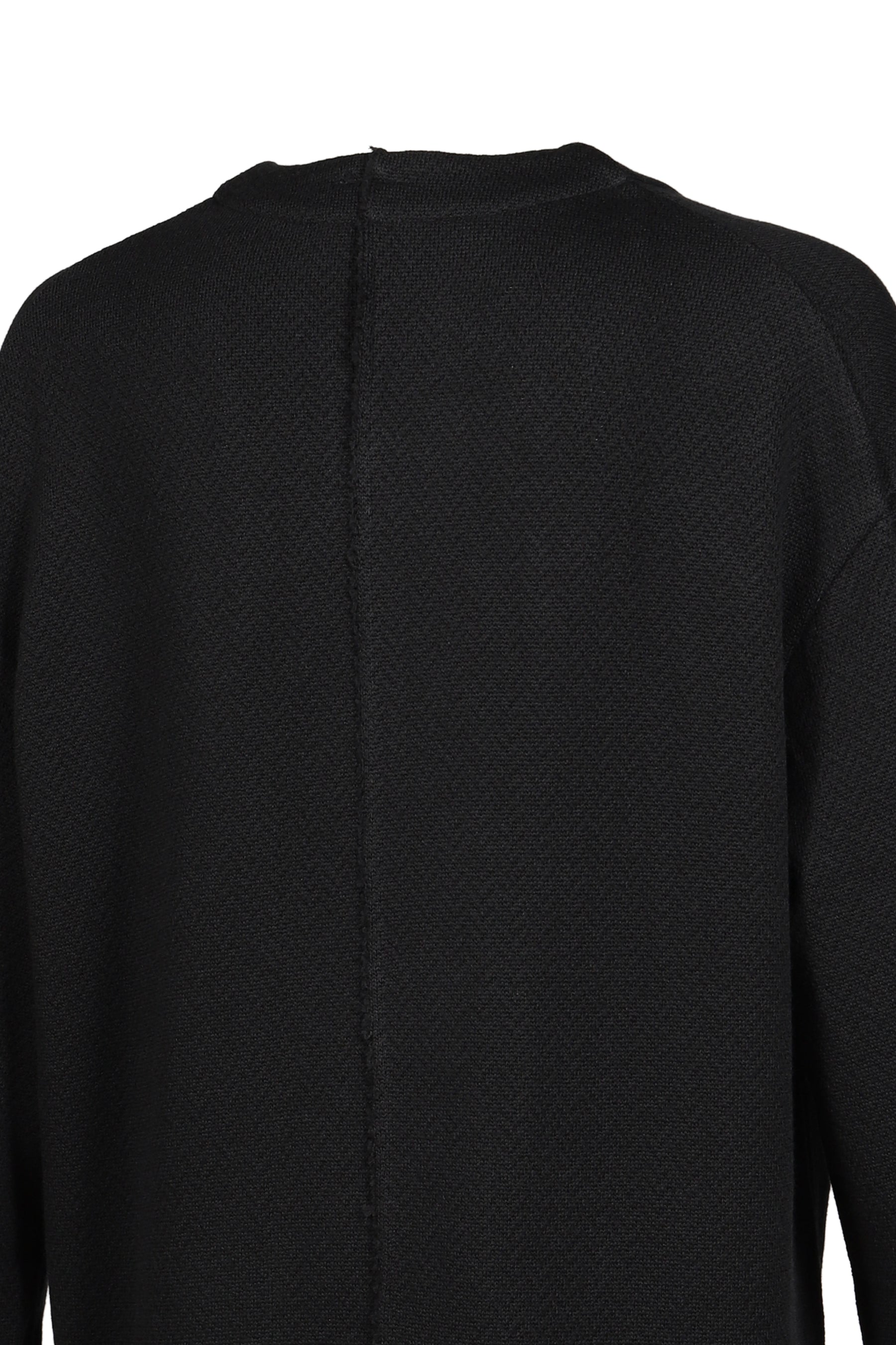 HERRINGBONE KNIT CARDIGAN / BLK