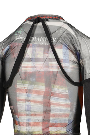 MESH HYBRID LONGSLEEVE / RACING PLAID