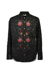 ROCOCO LAYERED WESTERN SHIRT / BLK