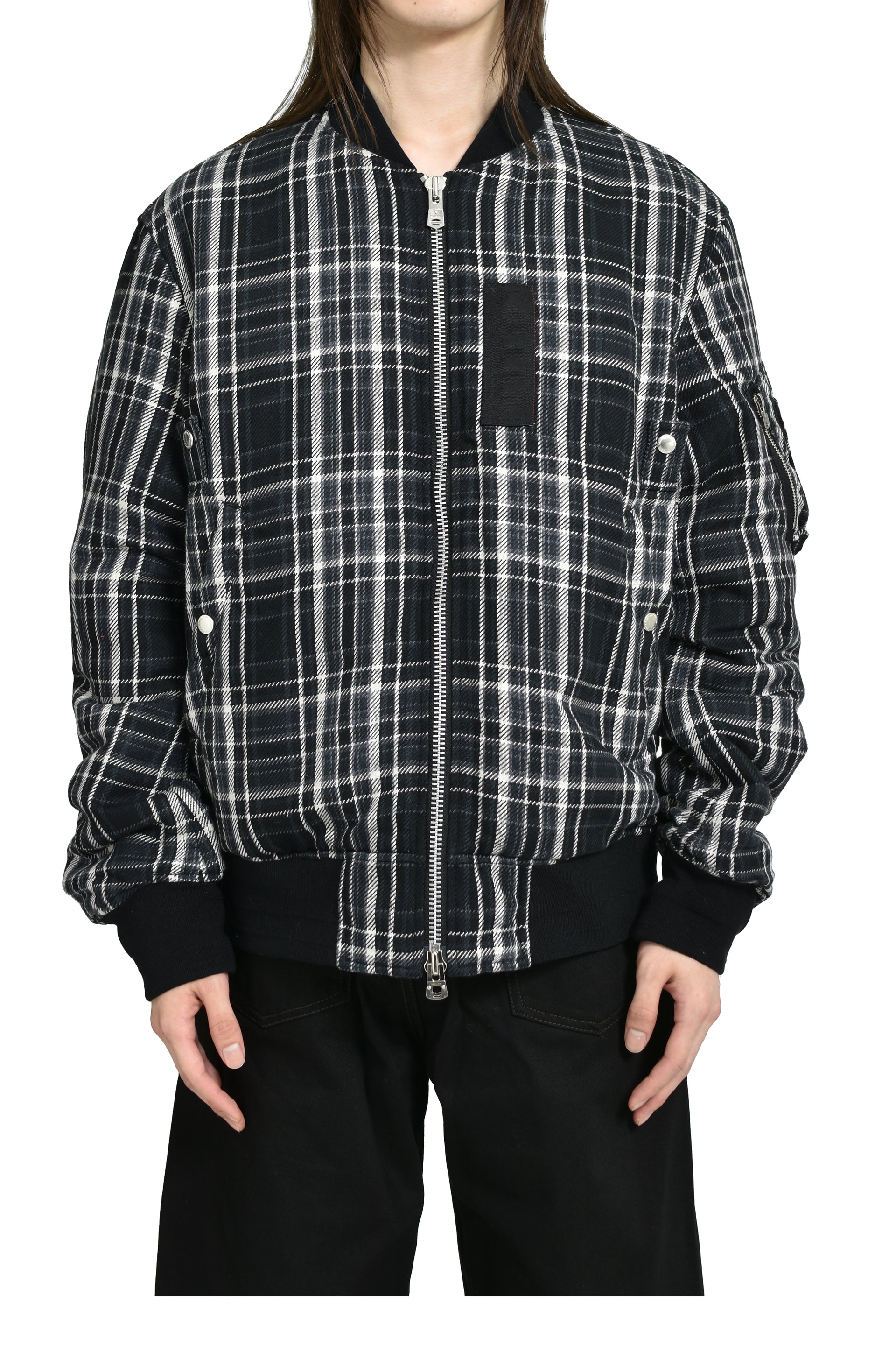FLANNEL FLIGHT JACKET / BLK X BLK