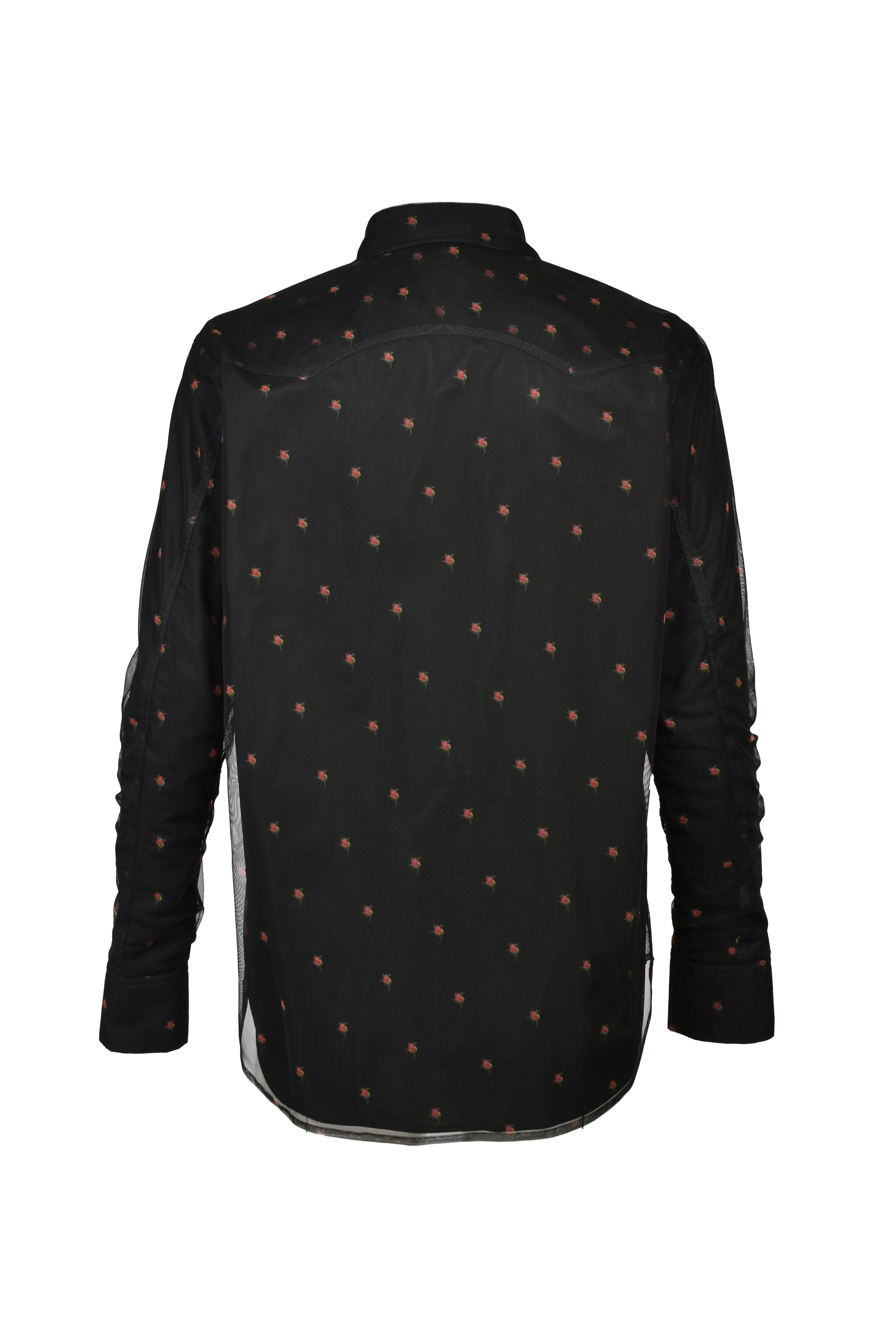 ROCOCO LAYERED WESTERN SHIRT / BLK