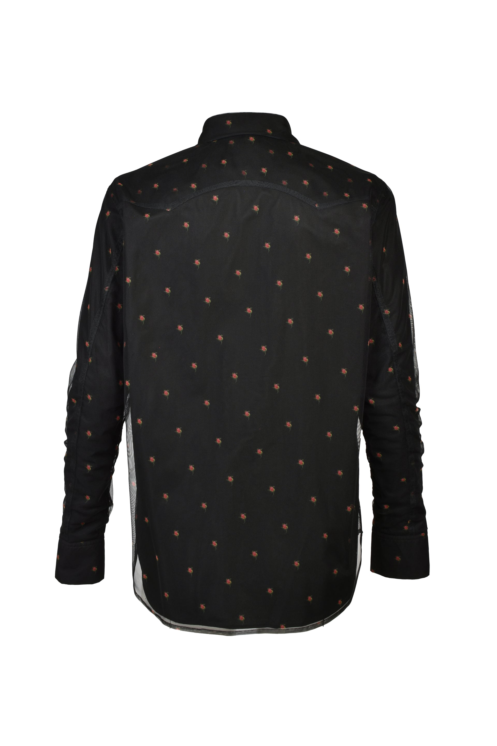 ROCOCO LAYERED WESTERN SHIRT / BLK