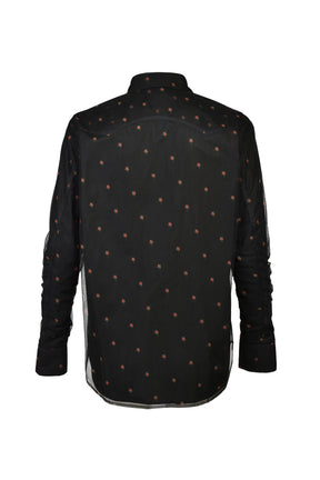 ROCOCO LAYERED WESTERN SHIRT / BLK