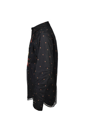 ROCOCO LAYERED WESTERN SHIRT / BLK