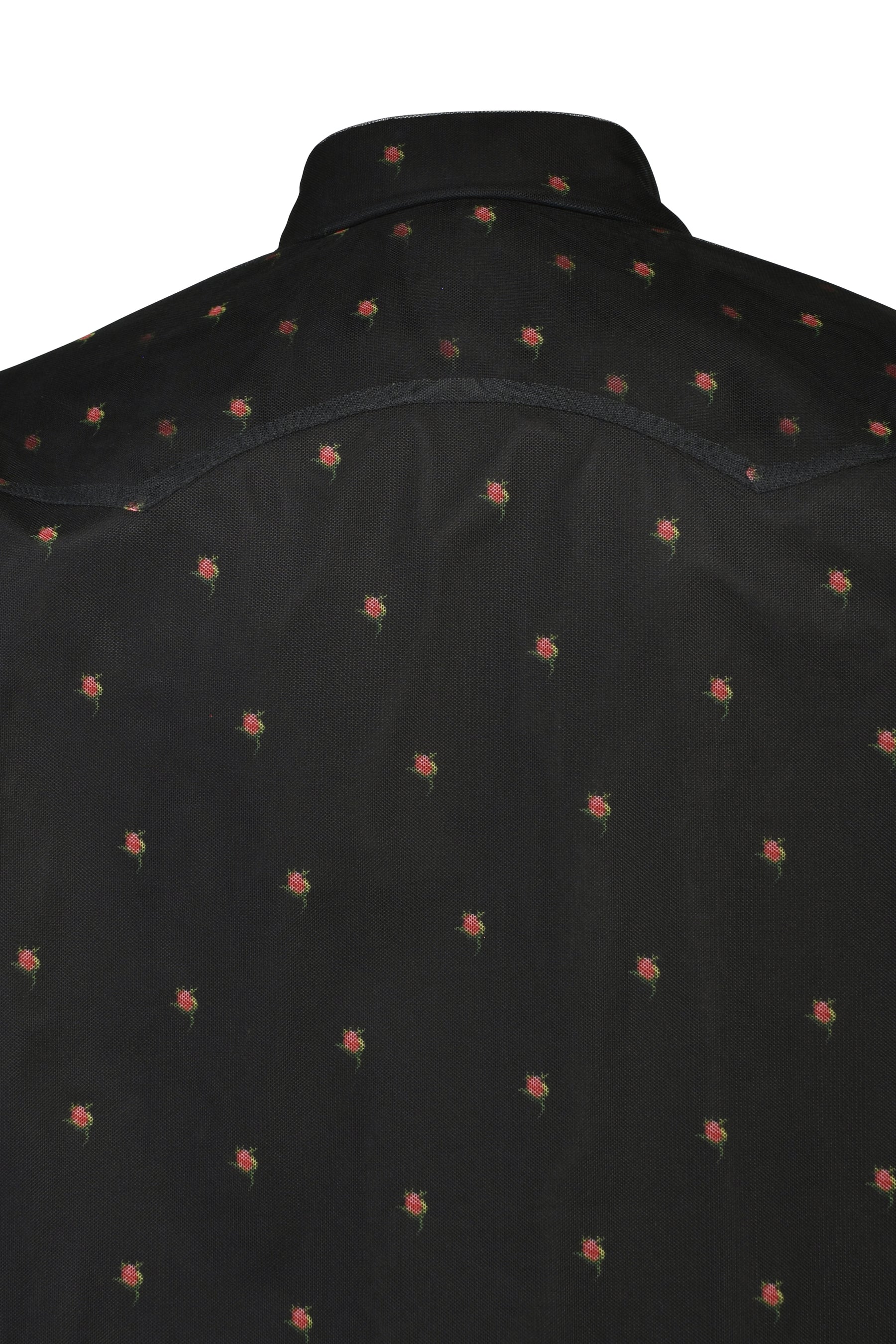 ROCOCO LAYERED WESTERN SHIRT / BLK