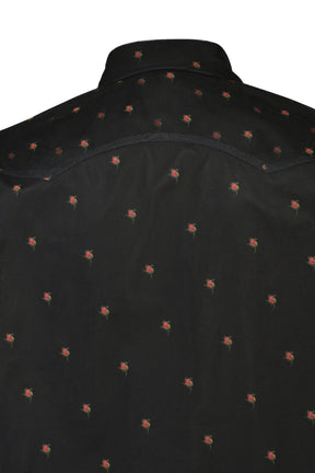 ROCOCO LAYERED WESTERN SHIRT / BLK