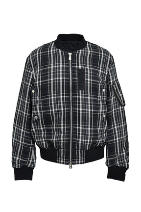 FLANNEL FLIGHT JACKET / BLK X BLK 
