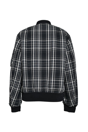 FLANNEL FLIGHT JACKET / BLK X BLK 
