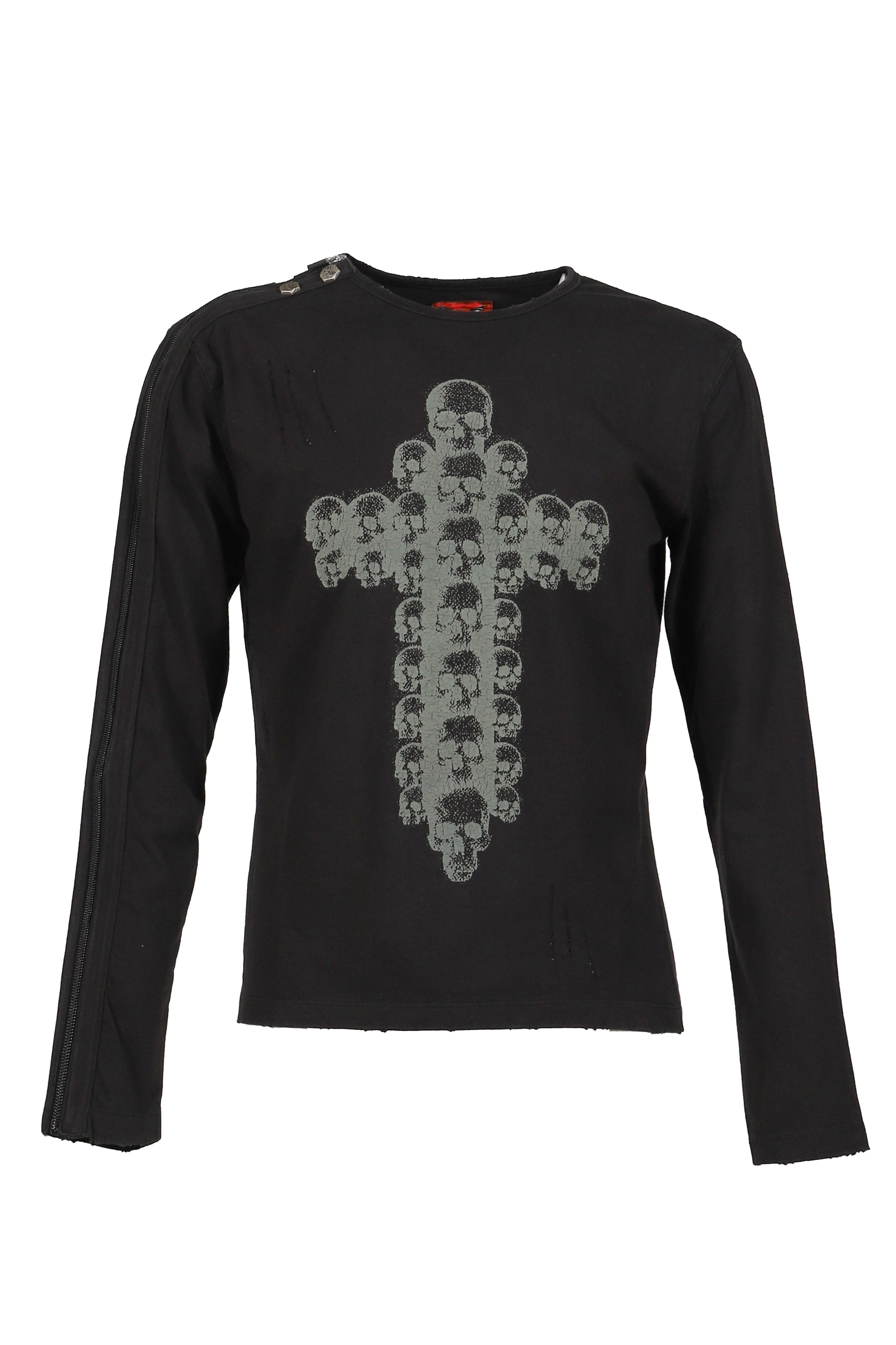 WOUND ZIP LONG SLLEVE / BLK