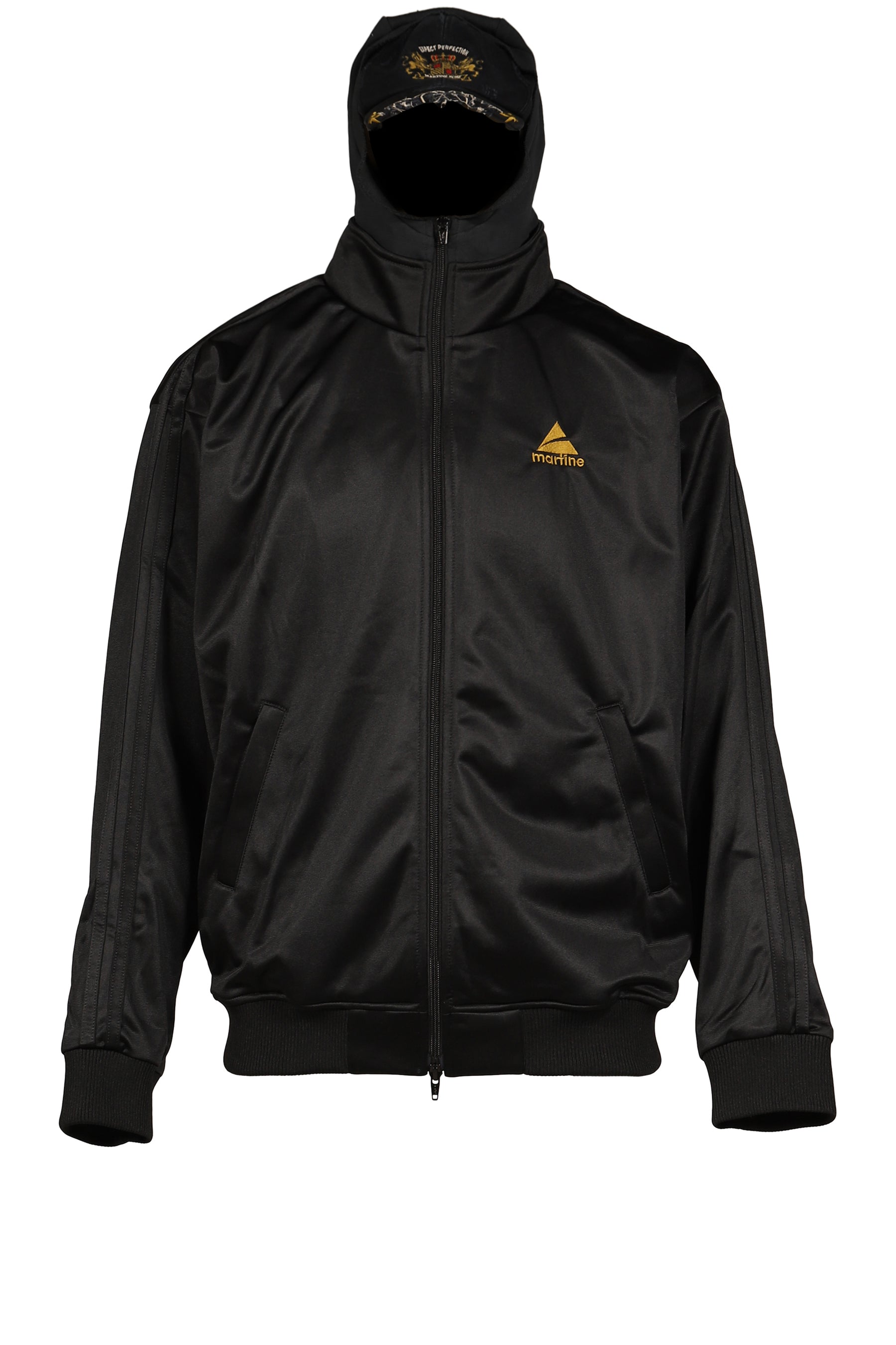 HOOD CAP TRACK JACKET / BLK BLK