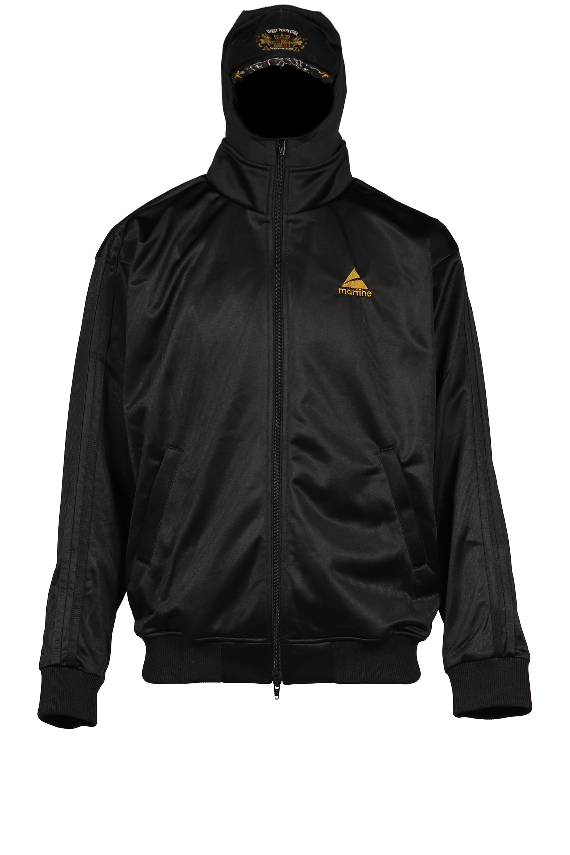HOOD CAP TRACK JACKET / BLK BLK
