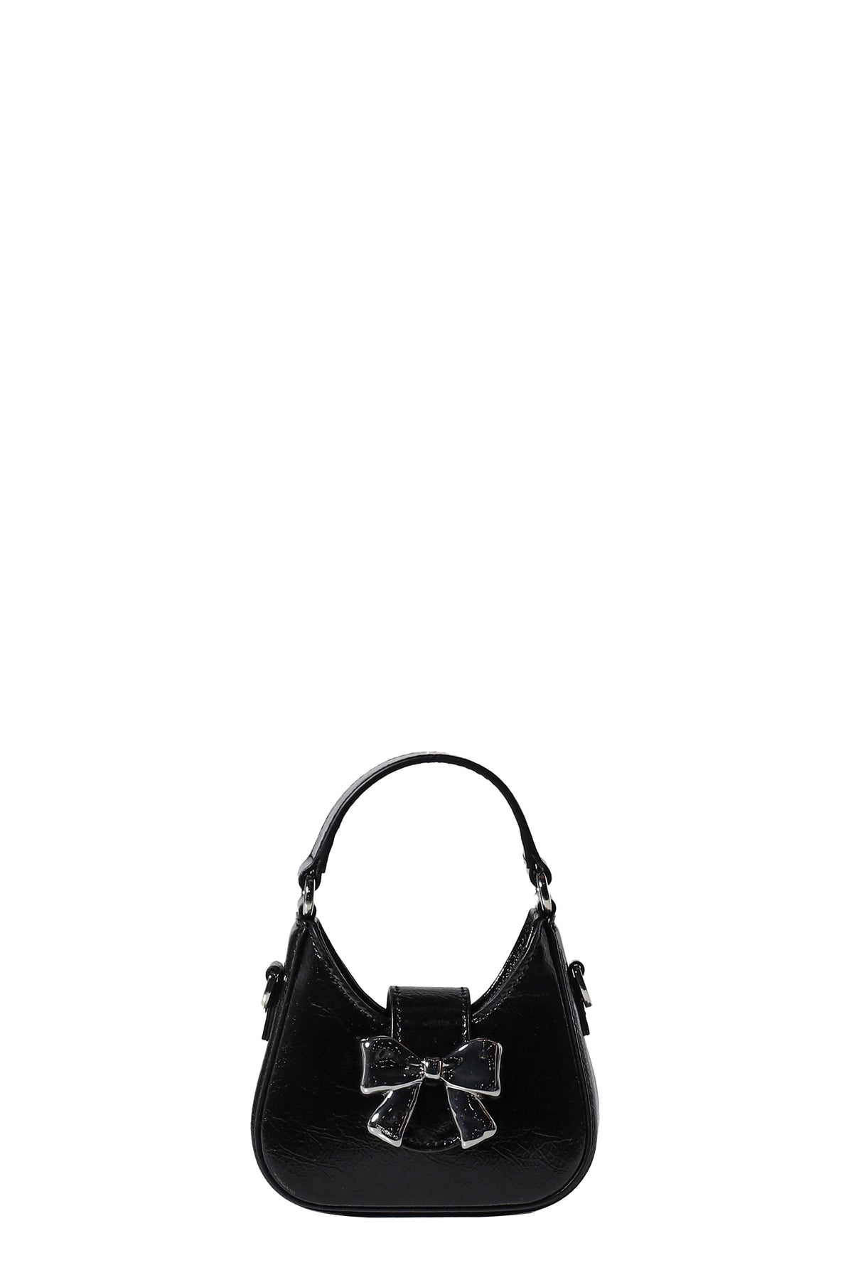 RIBBON MINI HOBO BAG / BLK