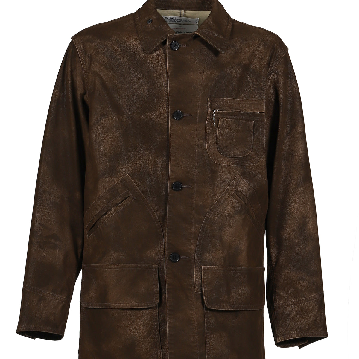 DAIRIKU ダイリク FW25 ARTIFICIAL LEATHER HUNTING JACKET / BRW
