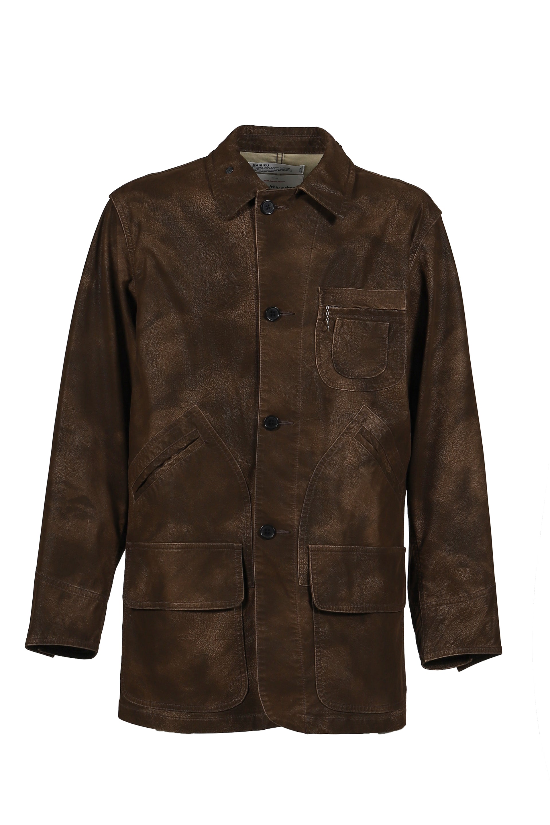 ARTIFICIAL LEATHER HUNTING JACKET / BRW