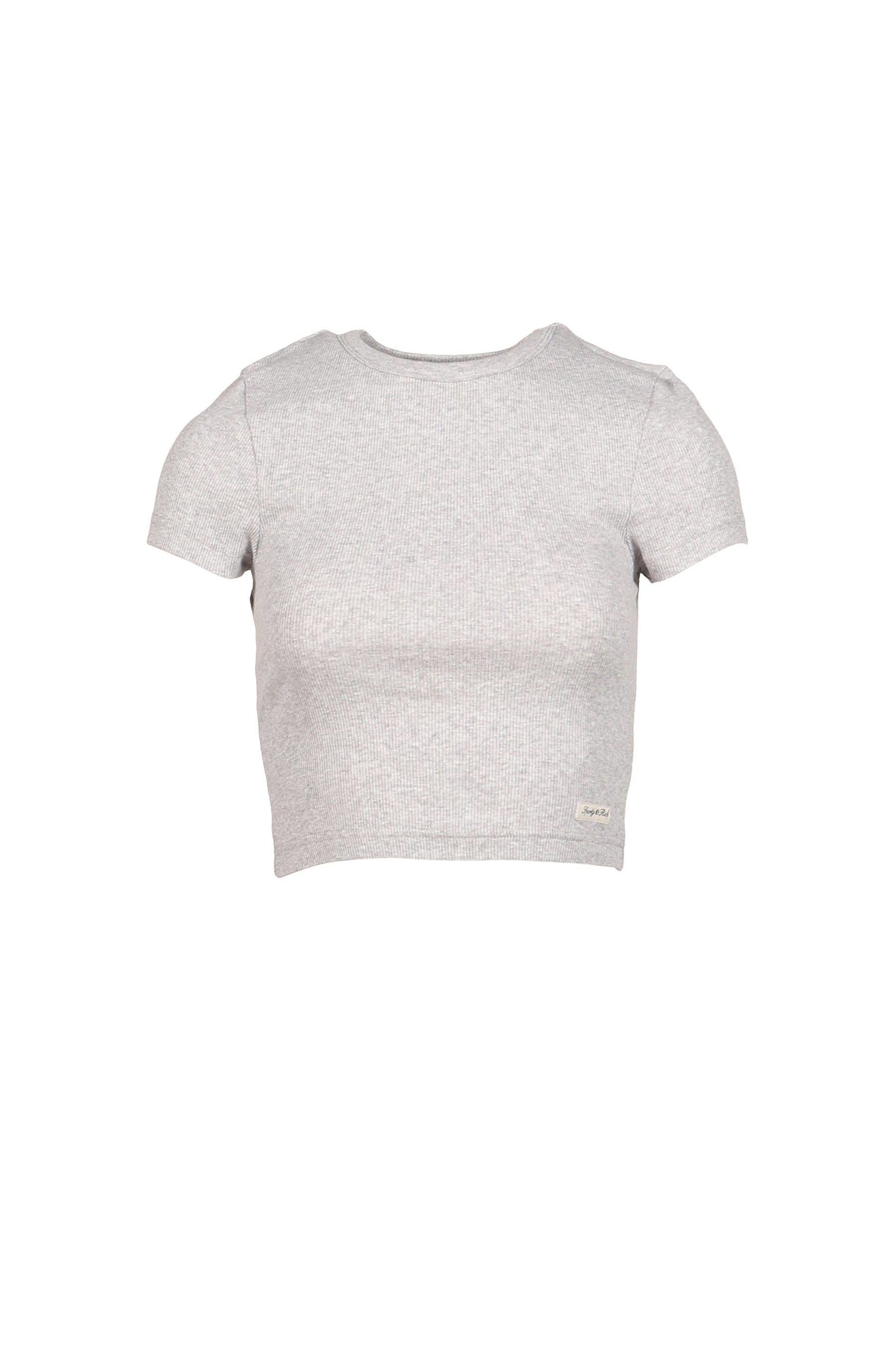 SIGNATURE LOGO RIBBED BABY TEE / GRY