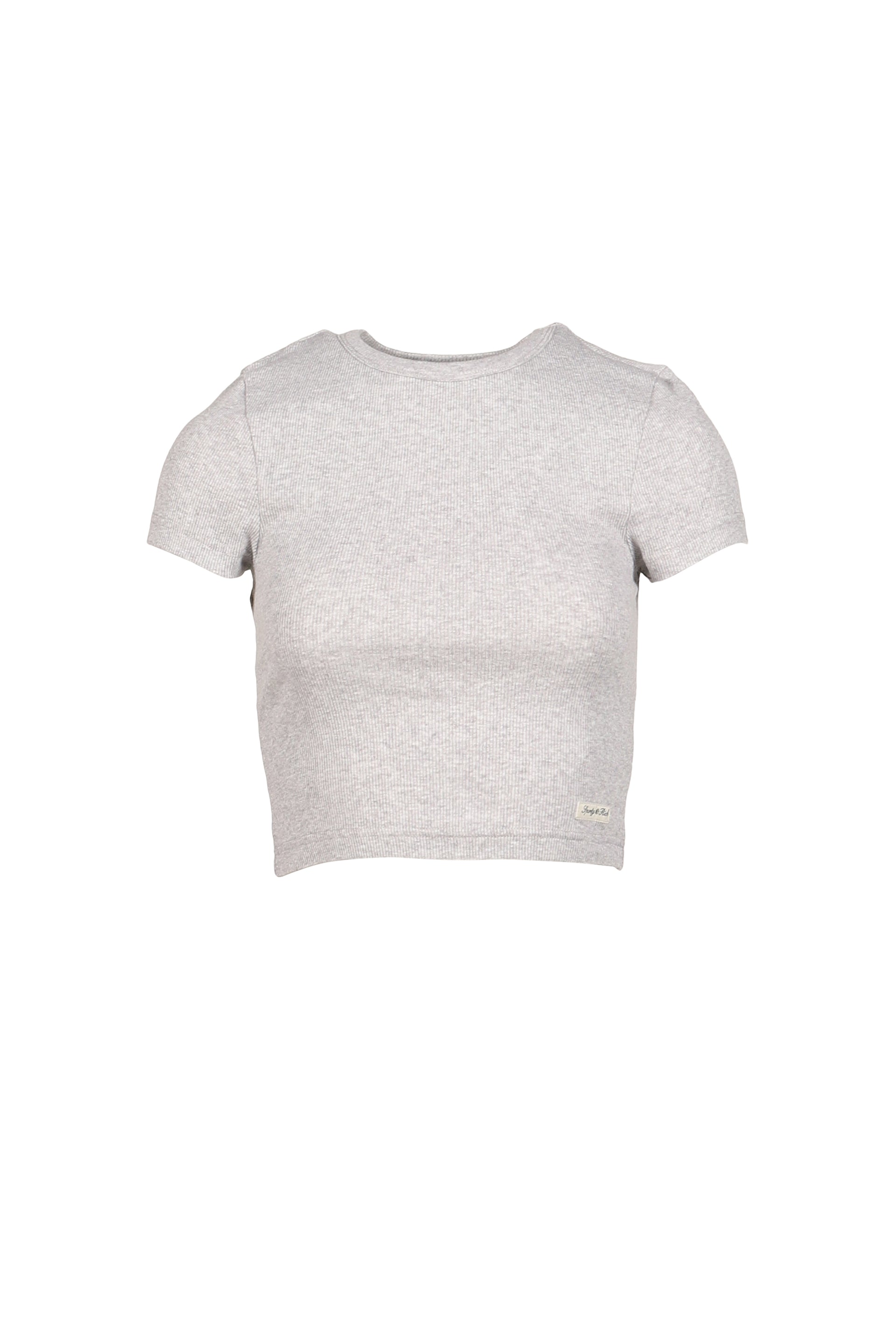 SIGNATURE LOGO RIBBED BABY TEE / GRY