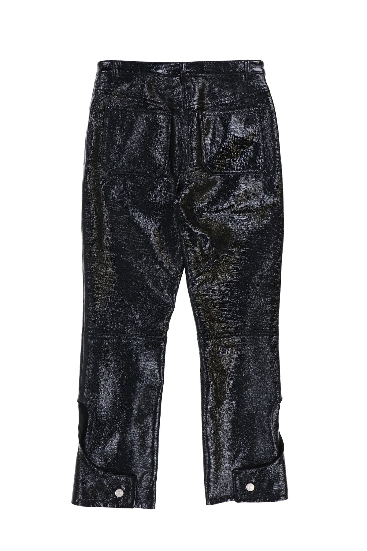 REVERSED VINYL PANTS / BLK